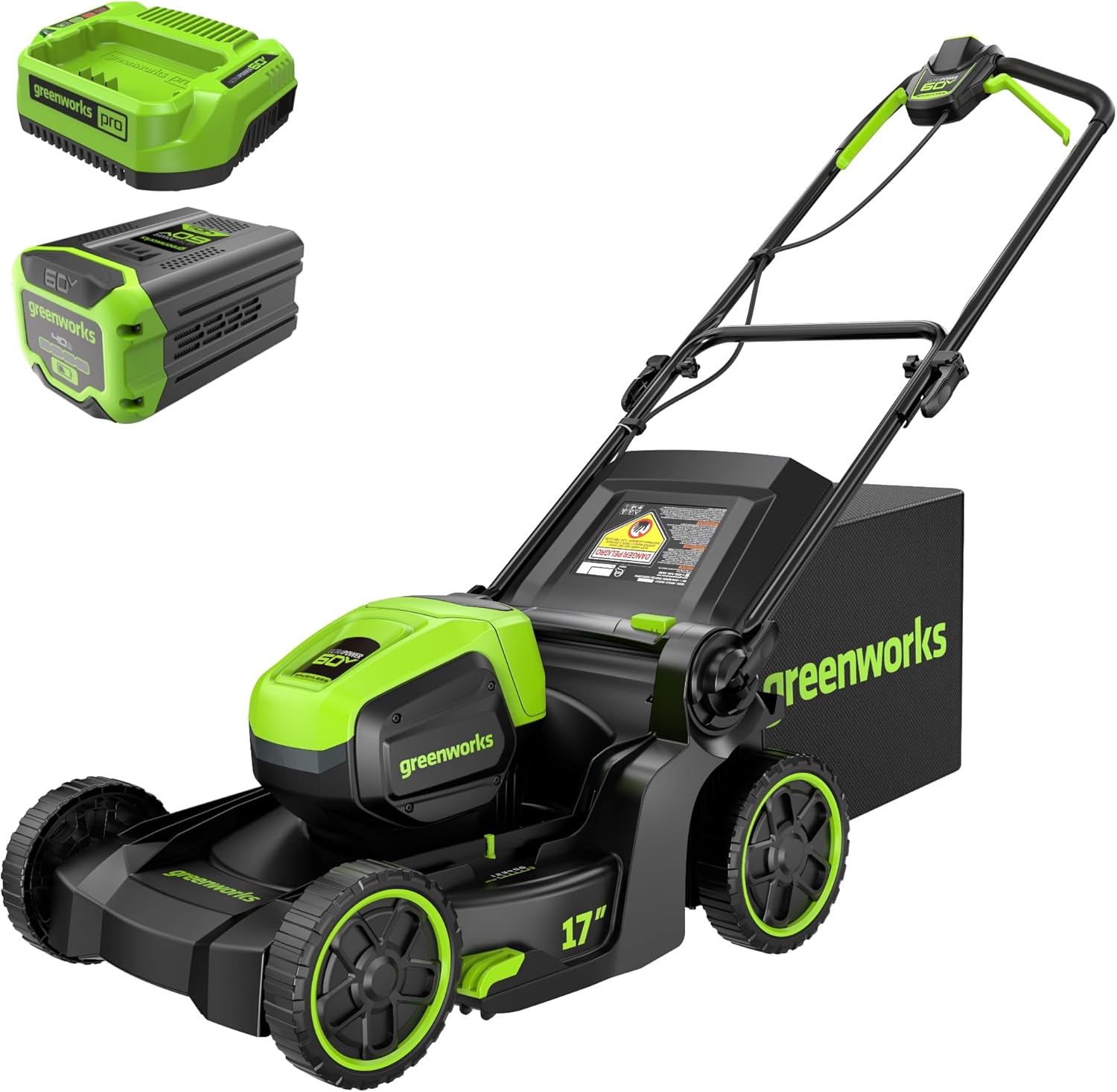 Hyper Tough 40V 18-Inch Battery Powered Brushless Push Mower Kit