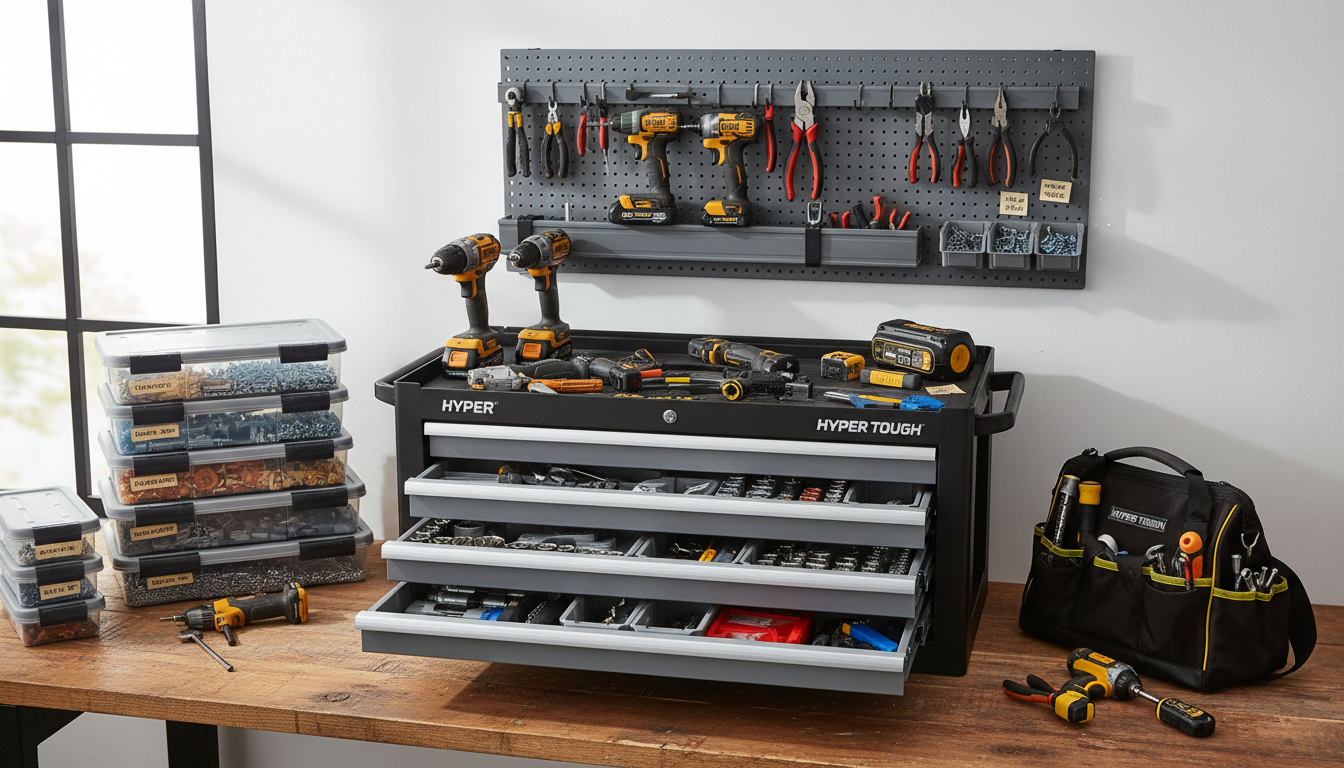 How to Organize Your Tools Using Hyper Tough Storage Accessories