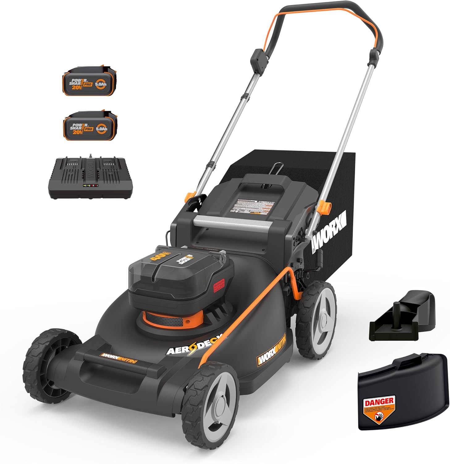 Hyper Tough 40V 18-Inch Battery Powered Brushless Push Mower Kit